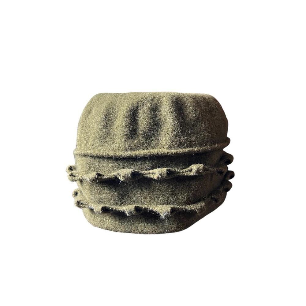 Parkhurst Green 100% Wool Cloche Hat‎ One Size Made Canada